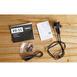Гарнитура Bluetooth Remax RB-S5 черная (Оригинал)