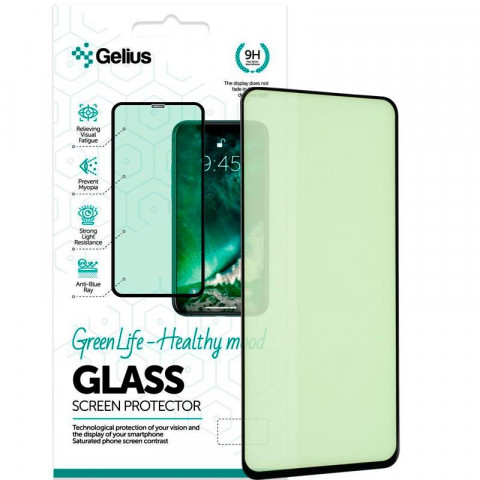 Защитное стекло Gelius Green Life для Realme 6 Pro (3D стекло черного цвета)