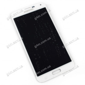 Дисплей Samsung G900A, G900F, G900H, G900i, G900T Galaxy S5 с тачскрином, белый, снятый с телефона