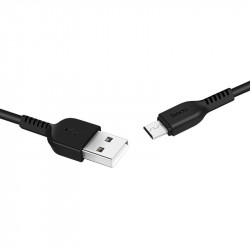 USB дата-кабель Hoco X20 Flash Charged MicroUSB черный, 1 метр