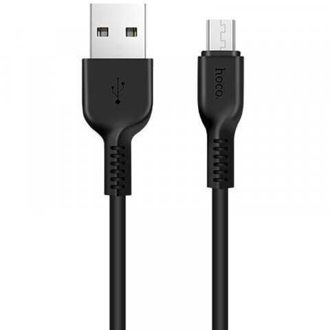 USB дата-кабель Hoco X20 Flash Charged MicroUSB черный, 1 метр