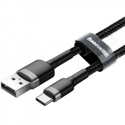 USB дата-кабель Baseus Cafule CATKLF-BG1 Type-C чорний, 1 метр