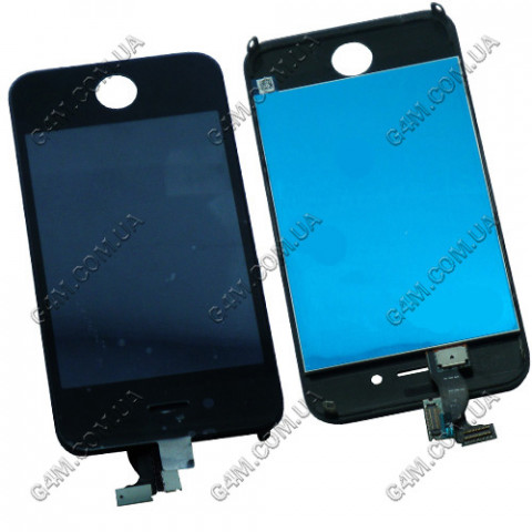 Дисплей Apple iPhone 4G (CDMA) с тачскрином и рамкой черный
