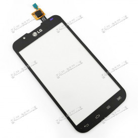 Тачскрин для LG P715 Optimus L7 II черный с клейкой лентой