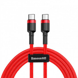 USB дата-кабель Baseus Cafule с Type-C  на Type-C (CATKLF-G09) красный, 1 метр