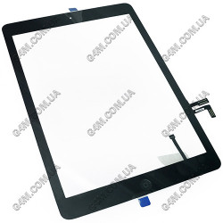 Тачскрин для Apple iPad Air, Apple iPad 5 Air (A1822/A1823/A1474/A1475/A1476) черный (Оригинал)