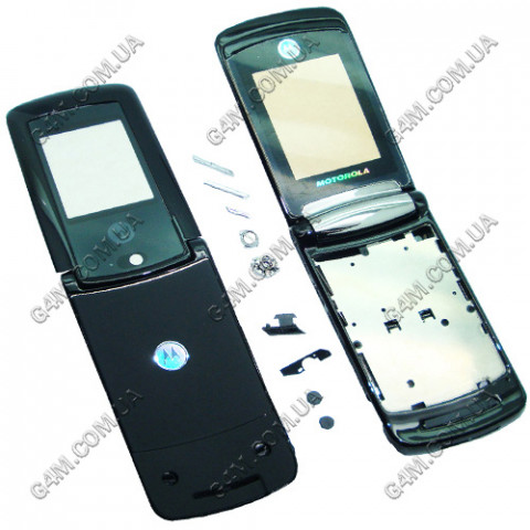 Корпус для Motorola V9 чорний, повний комплект, висока якість