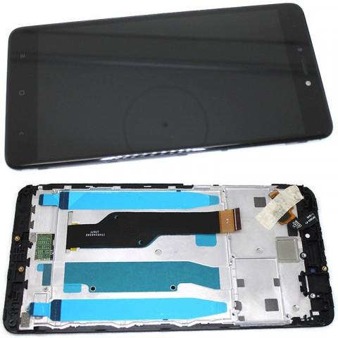 Дисплей Xiaomi Redmi Note 4x с тачскрином и рамкой, черный