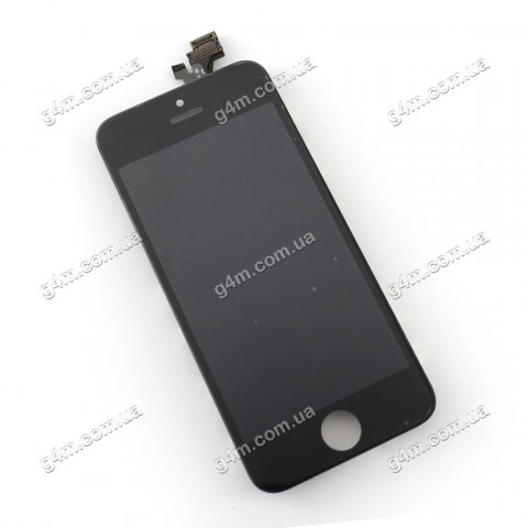 Дисплей Apple iPhone 5 с тачскрином и рамкой, черный (High copy)