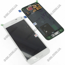 Дисплей Samsung G800H Galaxy S5 mini с тачскрином, белый (Оригинал)