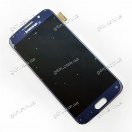 Дисплей Samsung G920F Galaxy S6 с тачскрином, темно-синий (Оригинал)