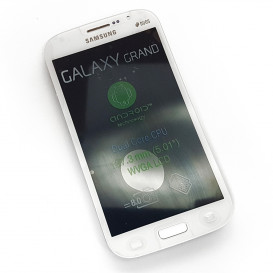 Дисплей Samsung i9080 Galaxy Grand Duos, i9082 Galaxy Grand Duos с тачскрином и рамкой, белый (Оригинал)