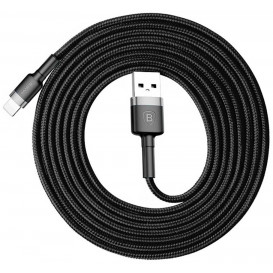 USB дата-кабель Baseus Cafule USB - Lightning QC3.0 (CALKLF-WG1) 2A черный, 1 метр