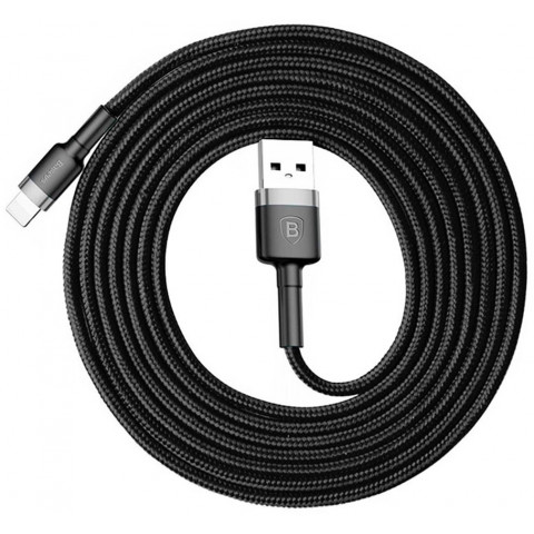 USB дата-кабель Baseus Cafule USB - Lightning QC3.0 (CALKLF-WG1) 2A черный, 1 метр