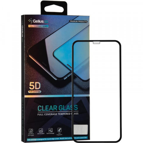 Защитное стекло Gelius Pro Clear Glass для Apple iPhone XR (черное 5D стекло)
