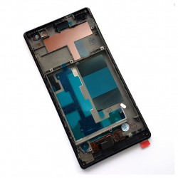 Дисплей Sony D2502 Xperia C3 Dual с тачскрином и рамкой, черный (Оригинал)