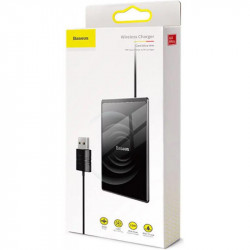 Беспроводное зарядное устройство Baseus Card Ultra Thin Wireless Charger (WX01B-01) черного цвета