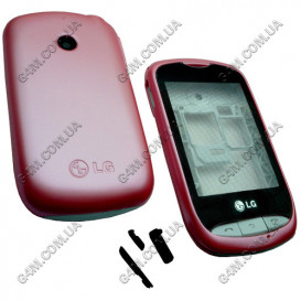 Корпус для LG T310 рожевий з клавіатурою