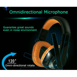 Гарнитура GORSUN GS-995 с микрофоном, оранжевая