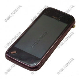 Тачскрин для Nokia N97 mini с бронзовой рамкой