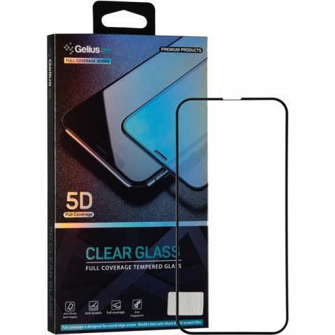Защитное стекло Gelius Pro Clear Glass для Apple iPhone 13 Pro Max (черное 5D стекло)
