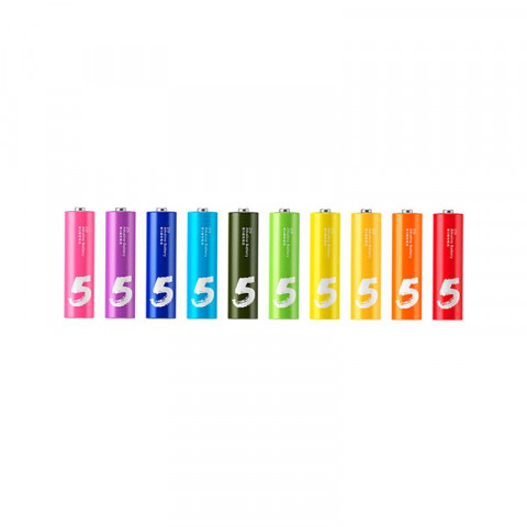 Пальчиковые батарейки (AA) Xiaomi (OR) Alkaline Battery ZI5 Rainbow LR06 (10 шт.)