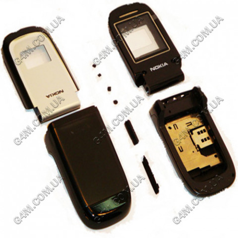 Корпус Nokia 2660 чёрный с серебристым, High Copy