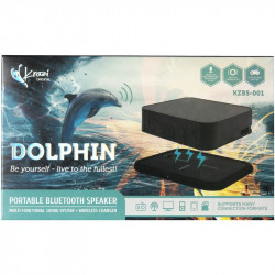 Музыкальная Bluetooth колонка Krazi Dolphin KZBS-001 с беспроводной зарядкой (черного цвета)