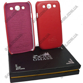 Накладка кожанная OMASS для Samsung i9300 Galaxy S3 красная