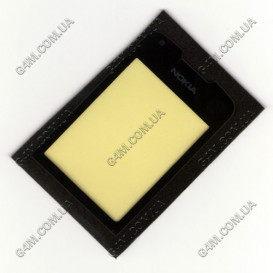 Стекло на корпус Nokia 8800 Arte черное, с клейкой лентой