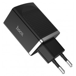 Сетевое зарядное устройство Hoco C42A QC 3.0 черное (3 Aмпер)
