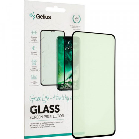 Защитное стекло Gelius Green Life для Samsung A215 (A21) (3D стекло черного цвета)