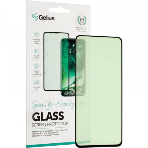 Защитное стекло Gelius Green Life для Samsung A217 (A21s) (3D стекло черного цвета)