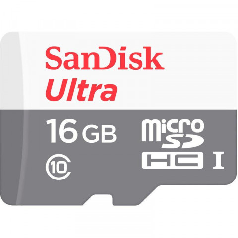 Карта памяти microSDHC 16Gb SanDisk Ultra (UHS-1) (R-80Mb/s)