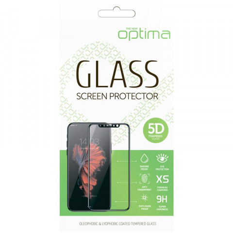 Защитное стекло Optima 5D для Xiaomi Redmi Note 10, Note 10s (5D стекло черного цвета)