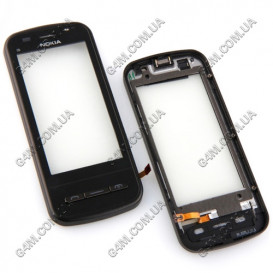 Тачскрин для Nokia C6-00 черный с рамкой