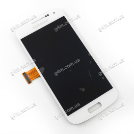 Дисплей Samsung i9190 Galaxy S4 Mini, i9195 Galaxy S4 Mini, i9192 Galaxy S4 Mini Duos, i9197 Galaxy S4 Mini с тачскрином, белый, снятый с телефона