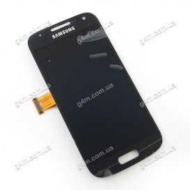 Дисплей Samsung i9190 Galaxy S4 Mini, i9195 Galaxy S4 Mini, i9192 Galaxy S4 Mini Duos, i9197 Galaxy S4 Mini с тачскрином, темно-синий, снятый с телефона