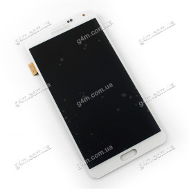 Дисплей Samsung N900 Galaxy Note 3, N9000 Galaxy Note 3, N9006 Galaxy Note 3 с тачскрином, белый, снятый с телефона