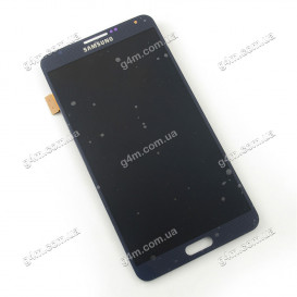Дисплей Samsung N900 Galaxy Note 3, N9000 Galaxy Note 3, N9006 Galaxy Note 3 с тачскрином, темно-синий, снятый с телефона