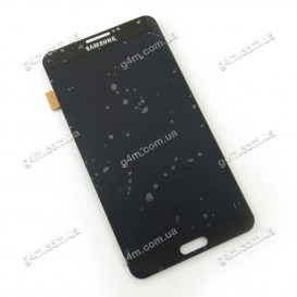 Дисплей Samsung N900 Galaxy Note 3, N9000 Galaxy Note 3, N9006 Galaxy Note 3 с тачскрином, черный, снятый с телефона
