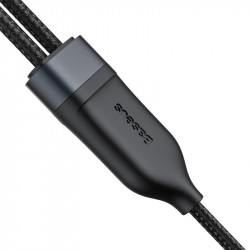 USB дата-кабель Baseus Flash Series 2в1 с Type-C на Type-C 100W (CA1T2-C01) черный, 1,5 метра