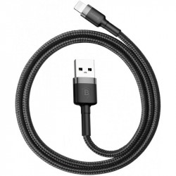 USB дата-кабель Baseus Cafule CALKLF-AG1 Lightning чорний, 0,5 метра