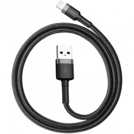 USB дата-кабель Baseus Cafule CALKLF-AG1 Lightning чорний, 0,5 метра
