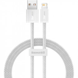 USB дата-кабель Baseus Dynamic Series CALD000402 Lightning 2.4A, білий, 1 метр