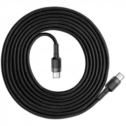 USB дата-кабель Baseus Cafule CATKLF-HG1 з Type-C на Type-C чорний, 2 метри