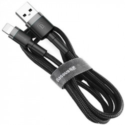 USB дата-кабель Baseus Cafule Lightning (CALKLF-CG1) черный, 2 метра