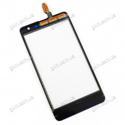Тачскрин для Nokia Lumia 625 черный, с клейкой лентой (Оригинал)