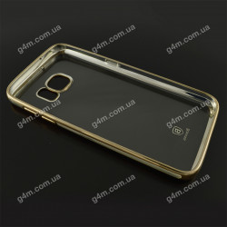 Накладка Baseus для Samsung G930 Galaxy S7 силиконовая, Gold