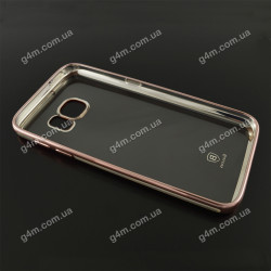 Накладка Baseus для Samsung G930 Galaxy S7 силиконовая, Pink